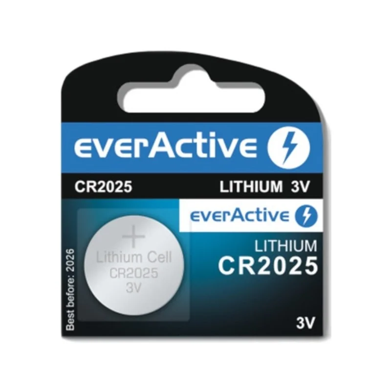 EverActive CR2025 pile bouton lithium 3V EverActive CR2025 pile bouton lithium 3V
