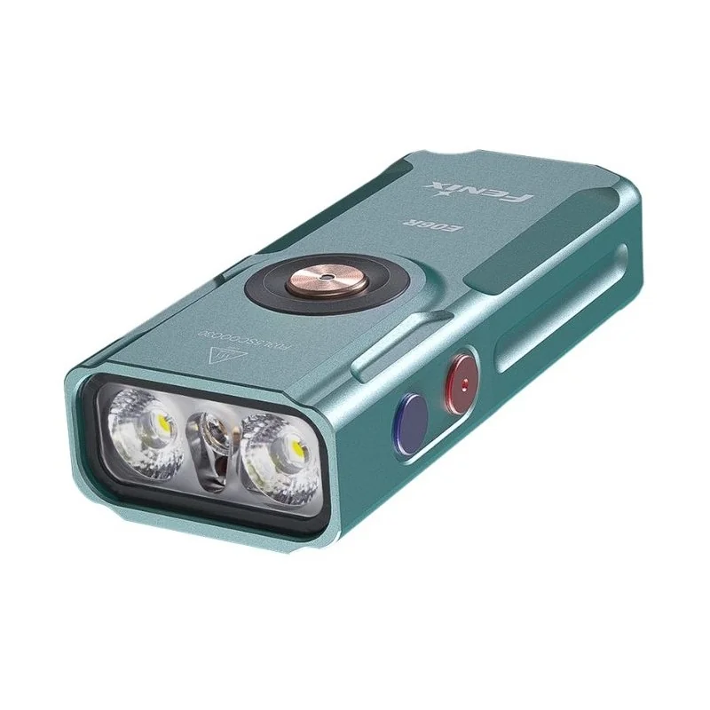 Lampe de poche porte-clés 3 en 1 Fenix E06RT turquoise