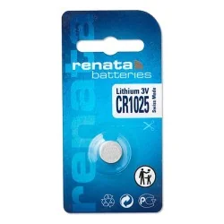 Pile bouton lithium blister CR1025 RENATA 3V 30mAh