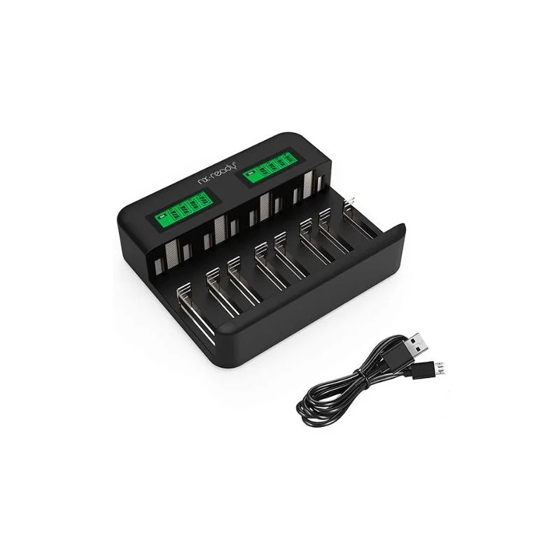 Chargeur piles ultra rapide NX READY pour 8AA / 8AAA / 4C / 4D NiMH/NiCd