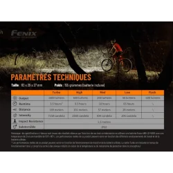 Lampe de vélo Fenix BC26R - 1600 lumens