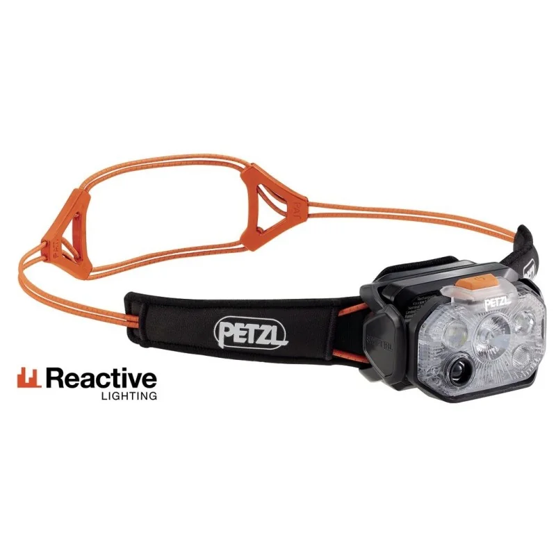 Lampe frontale Petzl Swift RL 1200 lumens noir/orange