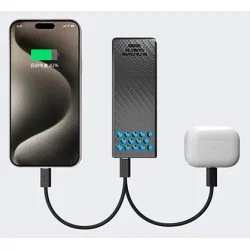 Batterie externe en carbone Nitecore CARBO20 bleue