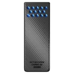 Batterie externe en carbone Nitecore CARBO20 bleue
