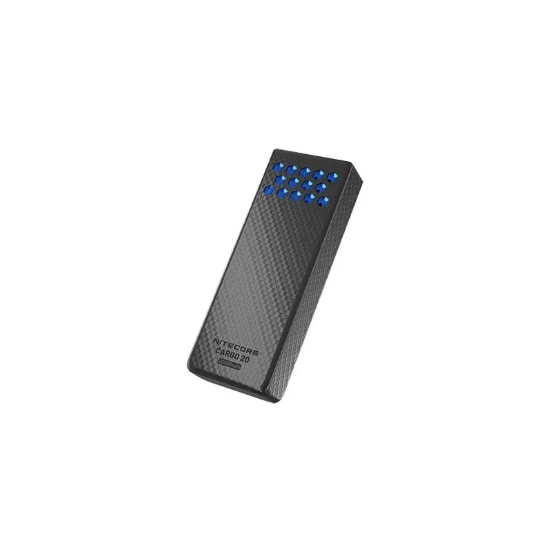 Batterie externe en carbone Nitecore CARBO20 bleue