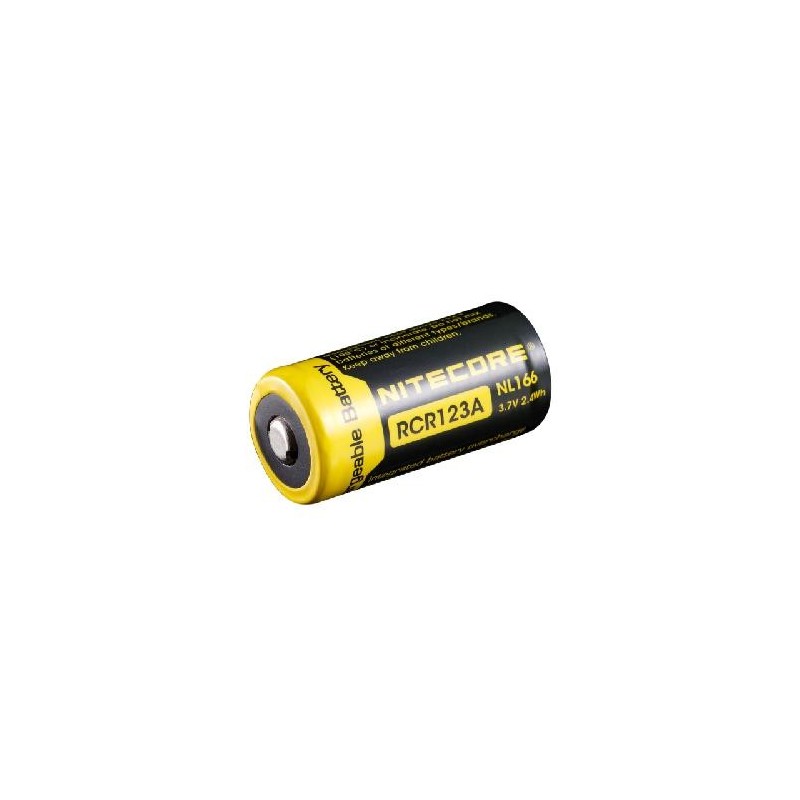 Accu 16340 650mAh protégé Nitecore NL166